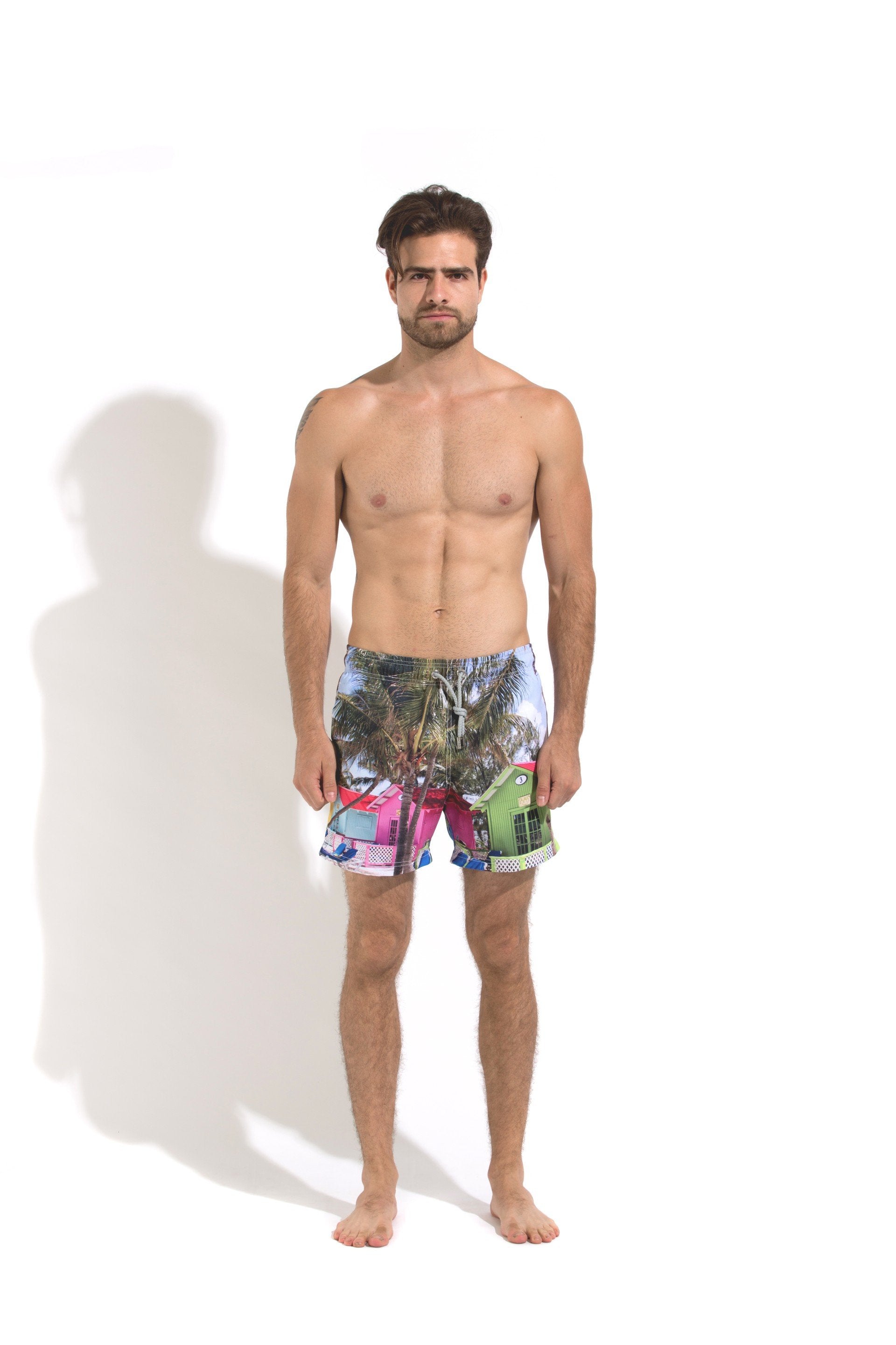 Colorful Maldives - Azul Siete Swim Shorts
