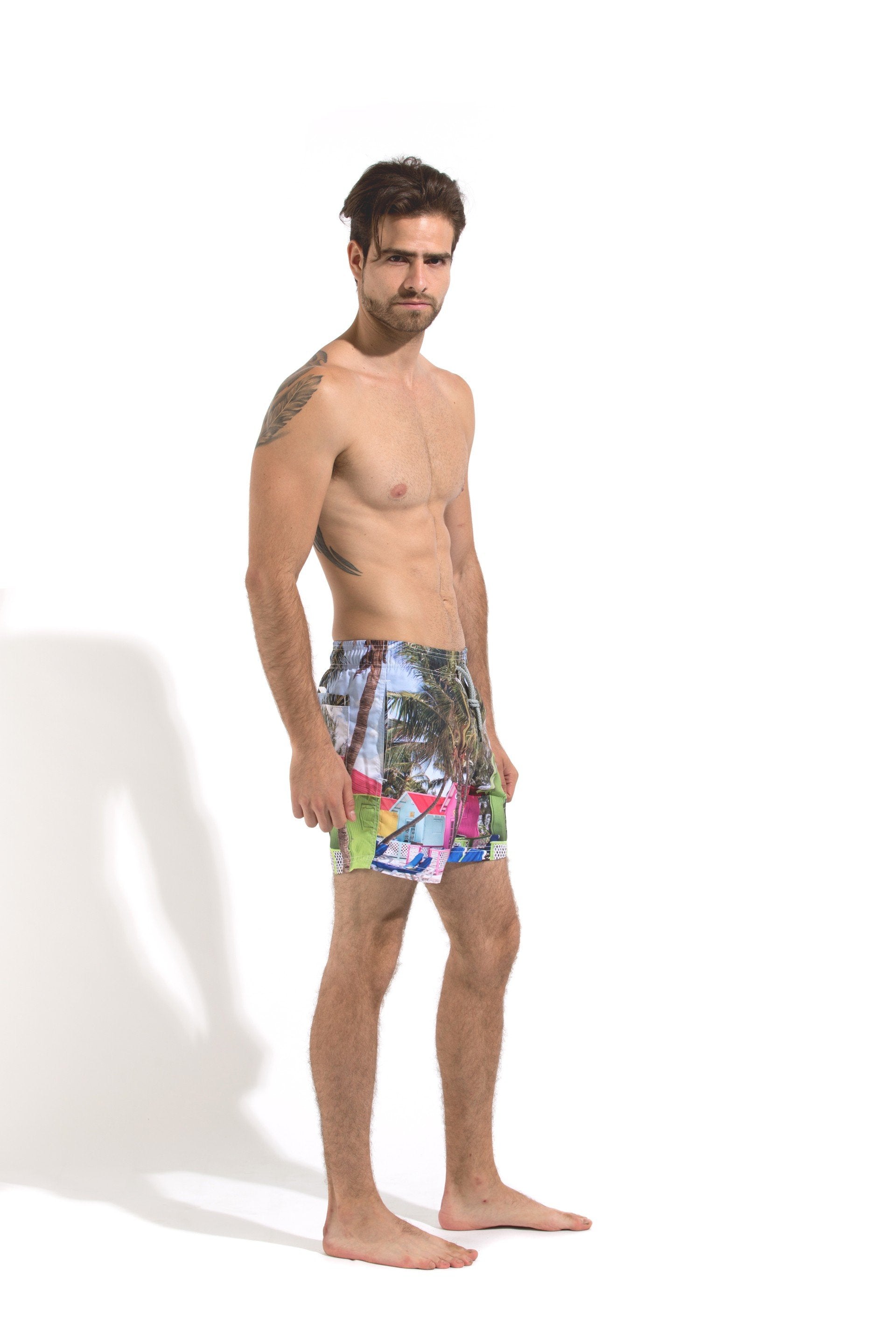 Colorful Maldives - Azul Siete Swim Shorts