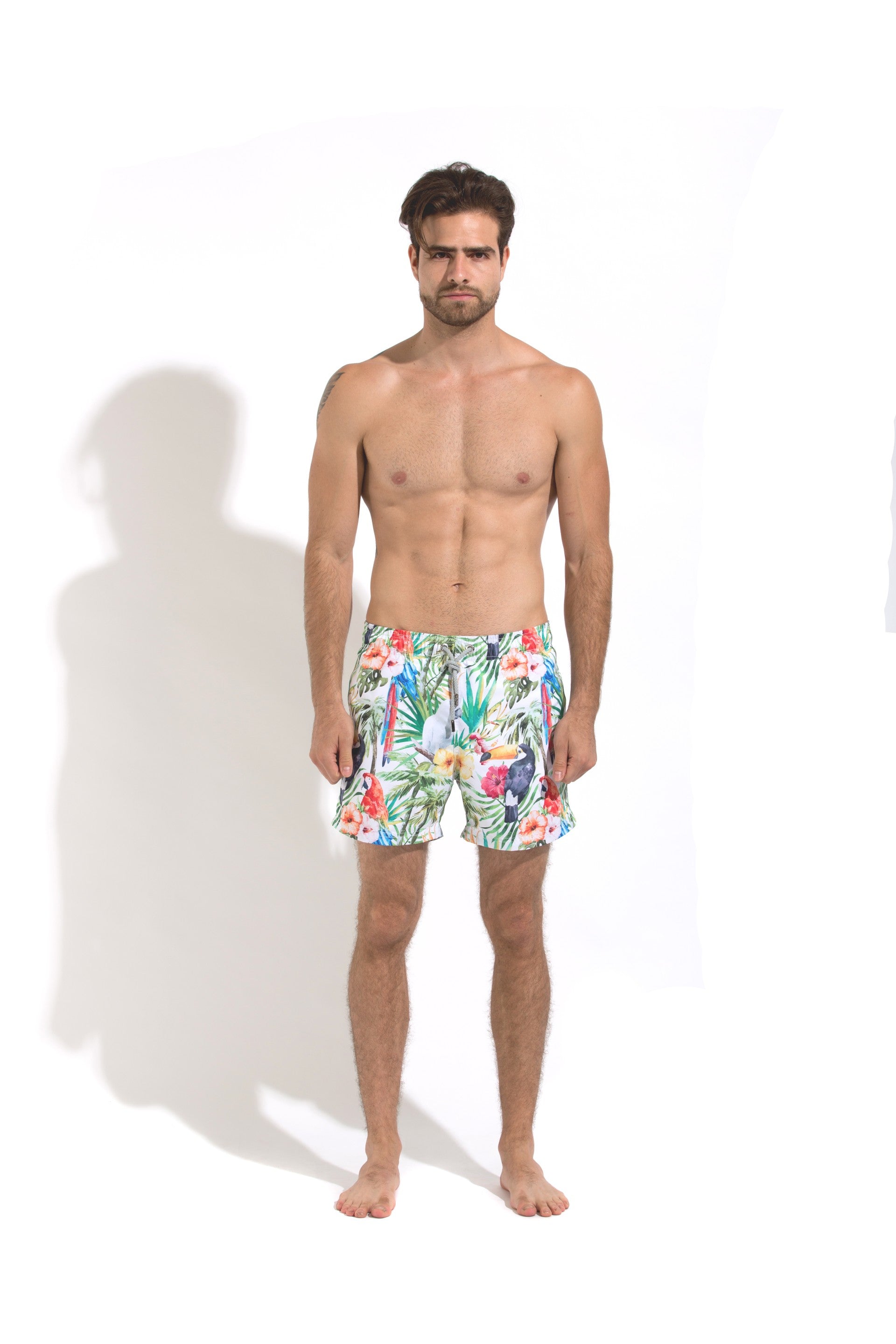 Birds Island - Azul Siete Swim Shorts