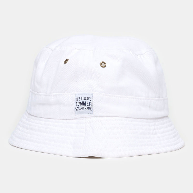 White Unisex Bucket Hat