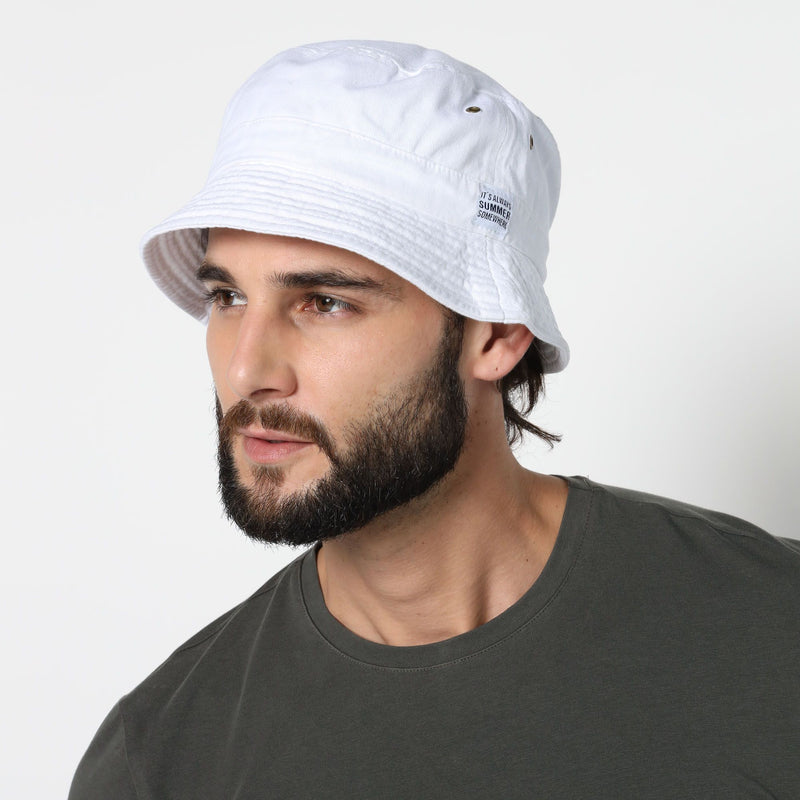 White Unisex Bucket Hat