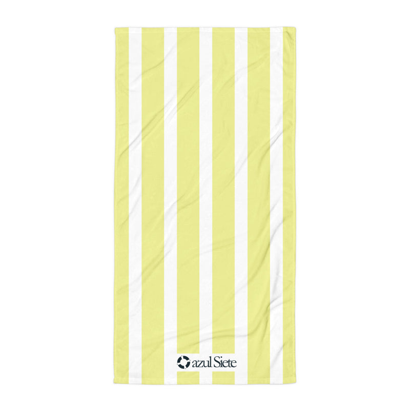 Yellow Stripes Beach Towel - azul Siete